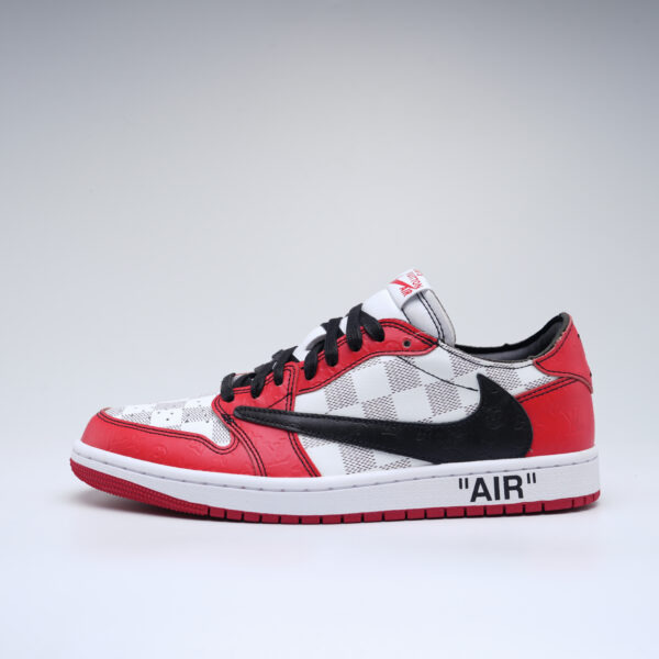 Air Jordan 1low LV og Chicago Match with a checkerboard